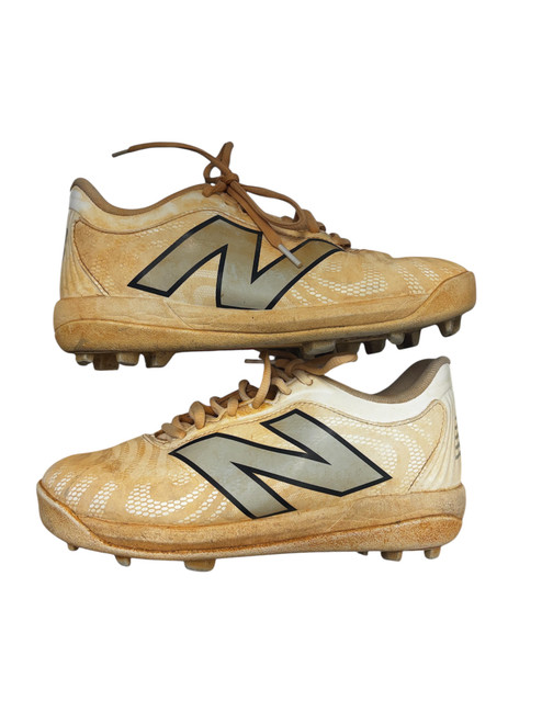 Vist Large View of Product Image Which is Used New Balance CLEATS BB/SB Cleats White Senior 5