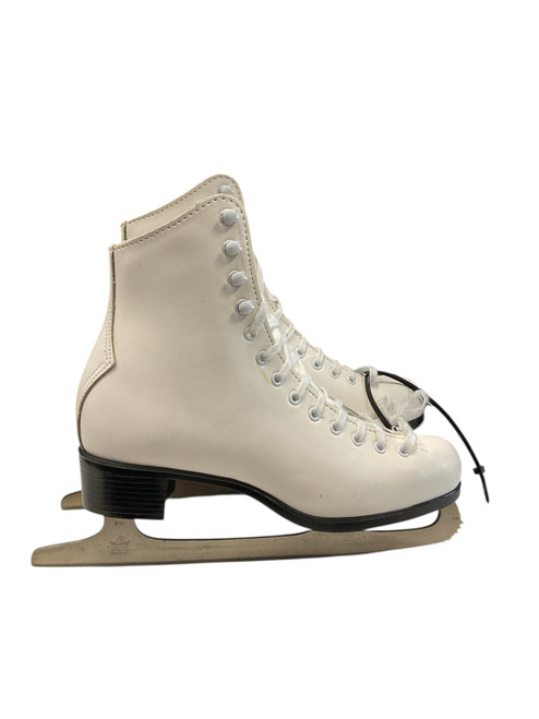 Vist Large View of Product Image Which is Used CCM FINESSE SZ 7 WomensFigure Skate White Senior 7