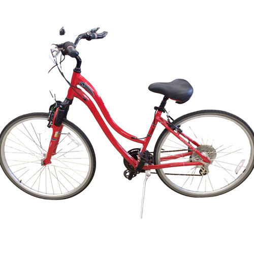 Vist Large View of Product Image Which is Used Schwinn VOYAGEUR 21 Cruiser Bike Womens Red 17-18" - MD  Frame