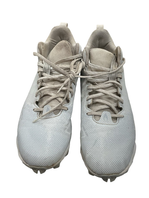 Vist Large View of Product Image Which is Used Under Armour Adult FB Cleats White Senior 12