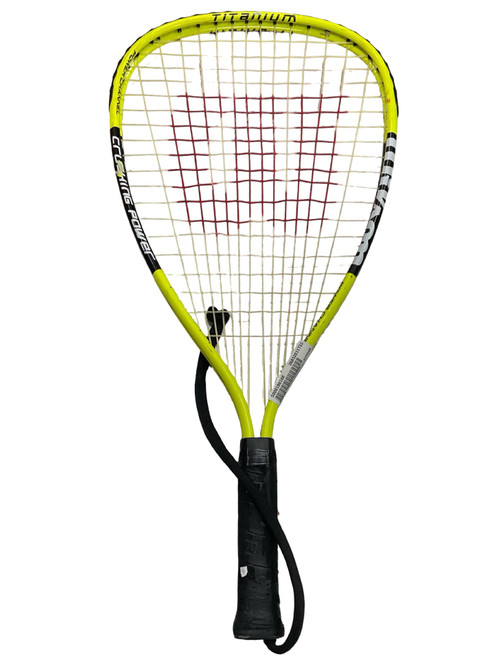 Vist Large View of Product Image Which is Used Wilson XPRESS Adult Racquetball Racquet Yellow 4"
