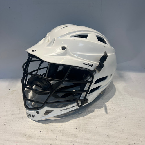 Vist Large View of Product Image Which is Used Cascade WHITE CPV-R Lacrosse Helmet White One Size