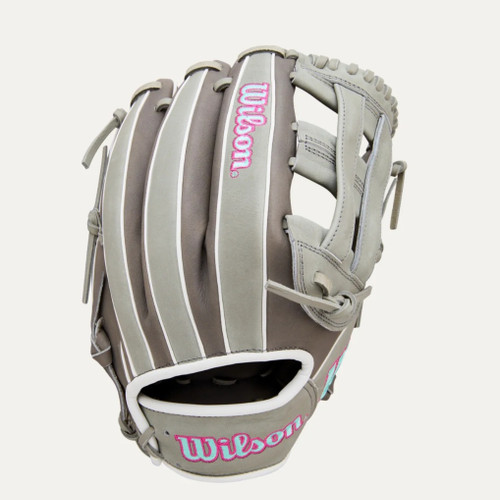 Vist Large View of Product Image Which is New Wilson A1000 DW5 BB/SB Glove RH Throw Grey 12"