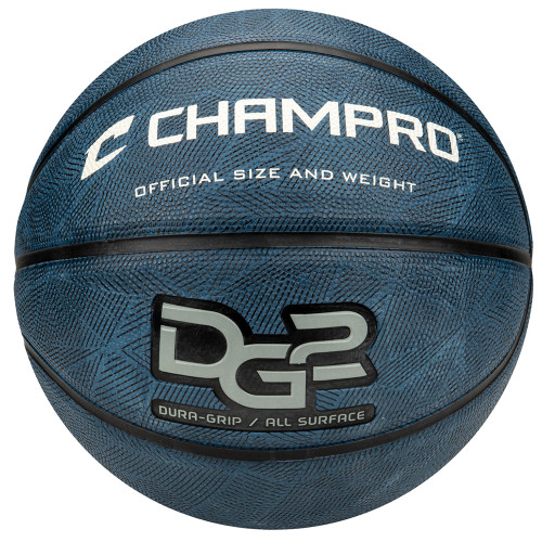 Vist Large View of Product Image Which is New Champro Dura-Grip 230 Rubber Basketball Navy Blue- Women's 28.5"