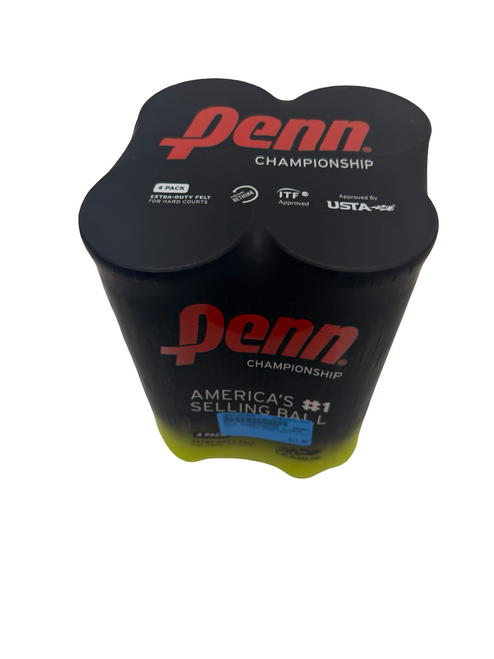 Vist Large View of Product Image Which is New Penn CHAMPIONSHIP 4-PACK of 3-balls Tennis Canister (12 balls total)