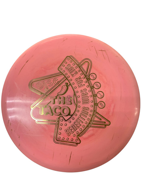 Vist Large View of Product Image Which is Used Discraft DISC AT THE TACO Disc Golf Driver Pink