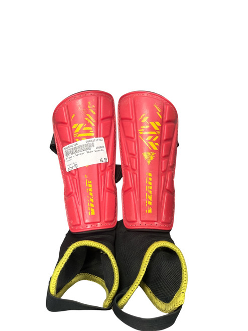 Vist Large View of Product Image Which is Used Vizari Soccer Shin Guards Adult Red MD