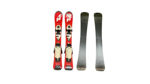 Vist Large View of Product Image Which is Used Nordica DOBERMAN TEAM Boys DH Ski/Binding Red 70 cm