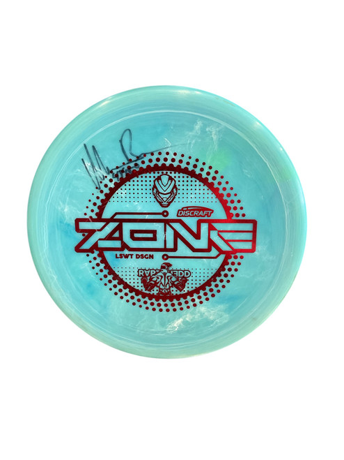 Vist Large View of Product Image Which is Used Discraft ZONE Disc Golf Putter Carolina Blue