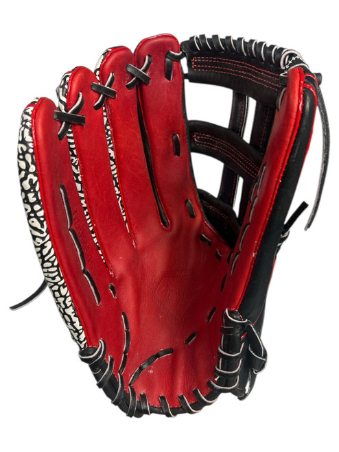 Vist Large View of Product Image Which is Used GEM GLOVES LH Throw Fastpitch Gloves Black 15"