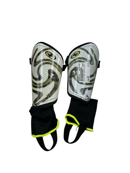 Vist Large View of Product Image Which is Used Soccer Shin Guards Youth White SM