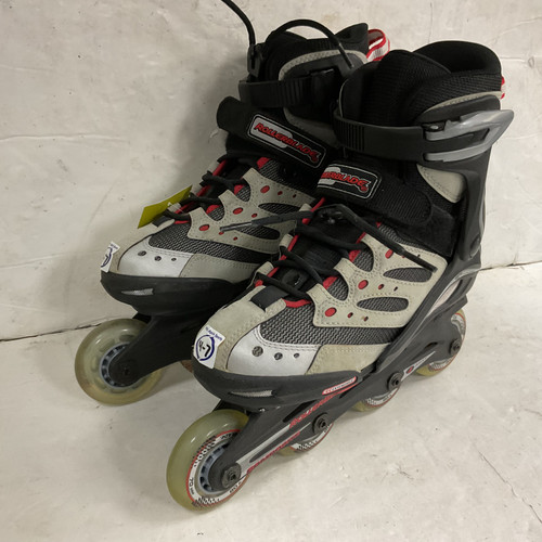 Vist Large View of Product Image Which is Used Rollerblade MICROBLADE XT 4-7 Junior Rec Fitness Skates Black Adjustable