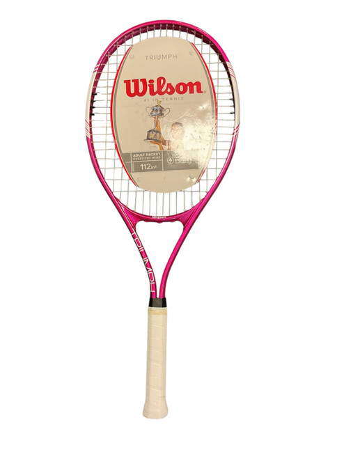 Vist Large View of Product Image Which is Used Wilson TRIUMPH Womens Tennis Racquet Pink 4 3/8"
