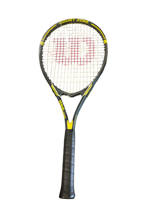 Vist Large View of Product Image Which is Used Wilson COURT ZONE Adult Tennis Racquet Yellow 4 3/8"