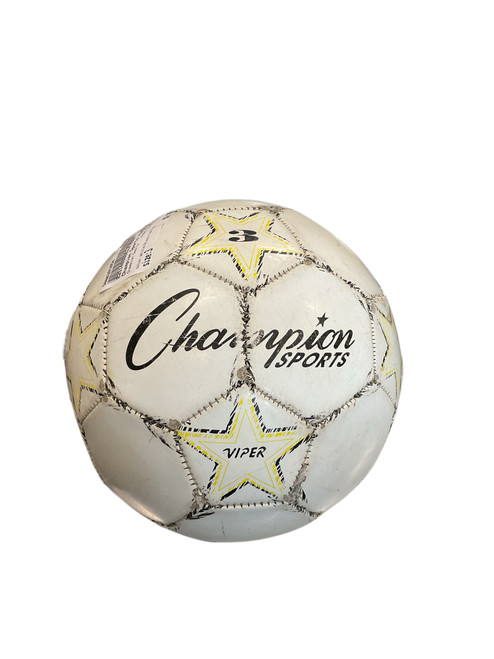 Vist Large View of Product Image Which is Used Champion Sports VIPER SZ 3 All Size Soccer Ball White/Black/Yellow 3