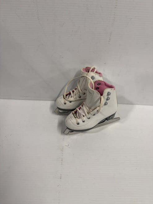 Vist Large View of Product Image Which is Used Riedell ICE SKATES Girls Figure Skate White Youth 10.0