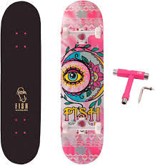Vist Large View of Product Image Which is Used FISH SKATEBOARD Complete Skateboard None 8"