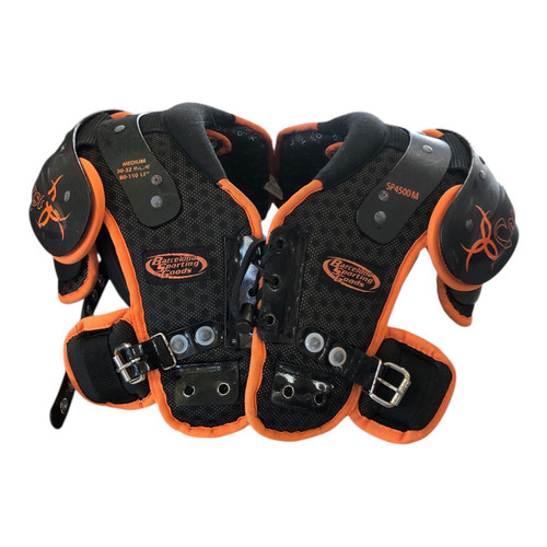 Vist Large View of Product Image Which is Used All-Star CATALYST FB Shoulder Pads Black MD
