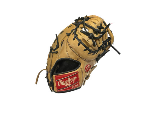 Vist Large View of Product Image Which is Used Rawlings GGE130SPCFB BB/SB First Base RH Throw Tan 13"