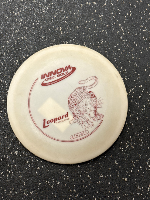 Vist Large View of Product Image Which is Used Innova DX LEOPARD Disc Golf Driver White