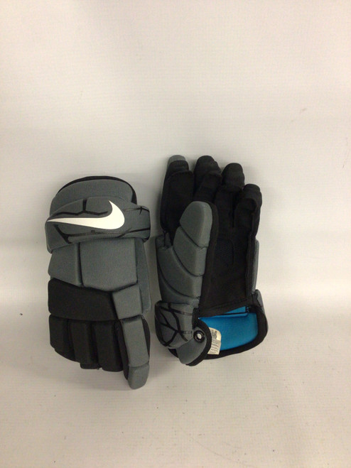 Vist Large View of Product Image Which is Used Nike VAPOR LT Lacrosse Gloves Junior Grey 12"