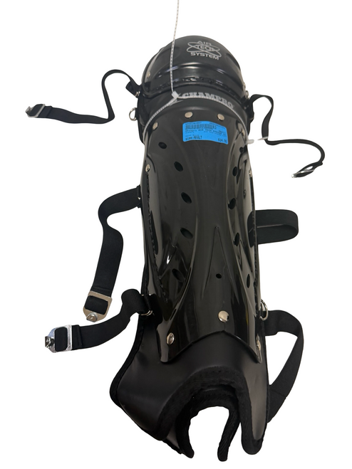 Vist Large View of Product Image Which is Used Champro AIR TECH SYSTEM CG08 Baseball & Softball 16.5" Umpire Leg Guards Black - Like New