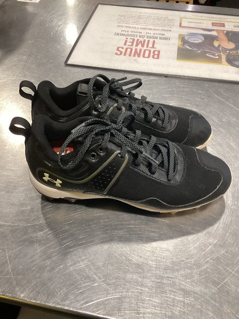 Vist Large View of Product Image Which is Used Under Armour BASEBALL CLEATS BB/SB Cleats Black Senior 6