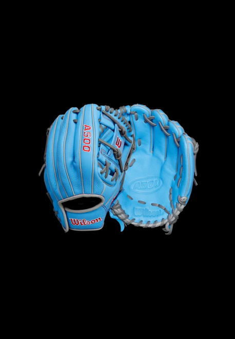 Vist Large View of Product Image Which is Used Wilson A450 BB/SB Glove RH Throw Royal Blue 11 1/2"