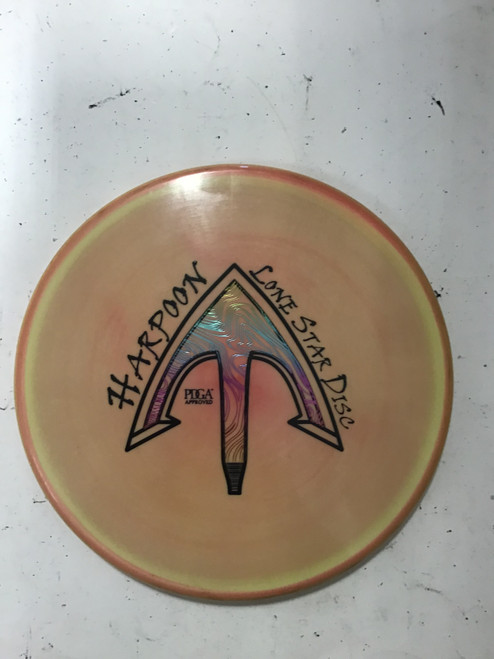 Vist Large View of Product Image Which is Used Lone Star Disc LIMA HARPOON Disc Golf Mid Range Orange 171g