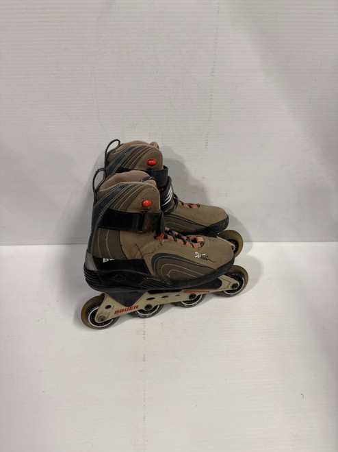 Vist Large View of Product Image Which is Used BAUER XHA Skateboard Shoes Brown Adjustable