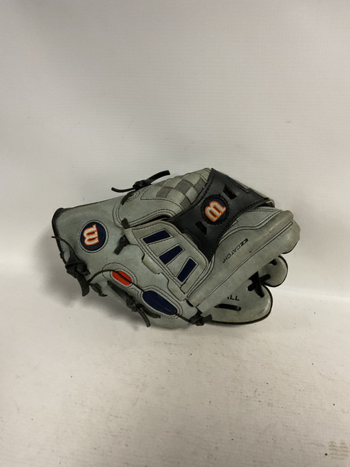 Vist Large View of Product Image Which is Used Wilson EZ CATCH BB/SB Glove RH Throw Grey 10 1/2"