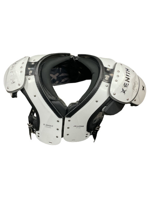 Vist Large View of Product Image Which is Used Xenith ELEMENT LINEMAN FB Shoulder Pads White 2X