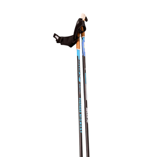 Vist Large View of Product Image Which is Used Swix QUANTUM SIX Womens XC Ski Poles Black 140 cm / 56 in