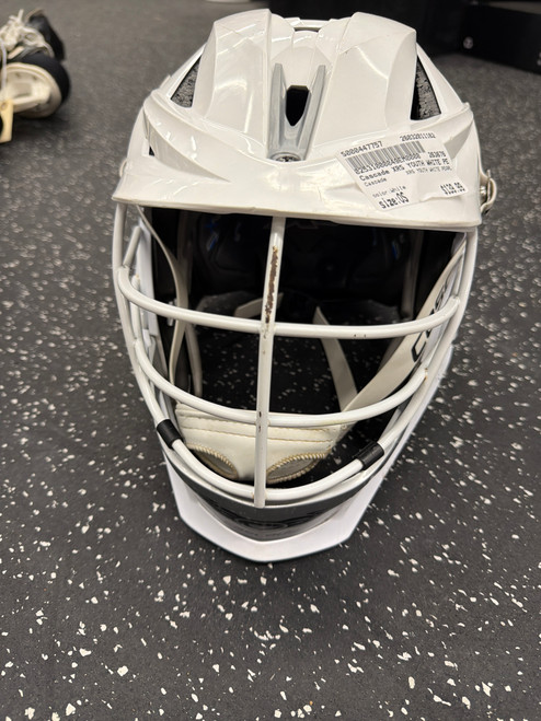 Vist Large View of Product Image Which is Used Cascade XRS YOUTH WHITE PEARL Lacrosse Helmet White One Size