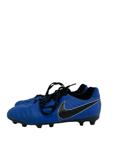 Vist Large View of Product Image Which is Used Nike Tiempo Jr 5.5 Soccer Cleats Royal Blue 