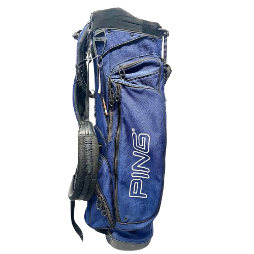Vist Large View of Product Image Which is Used Ping HOOFER VANTAGE Mens Stand Bag Navy Blue