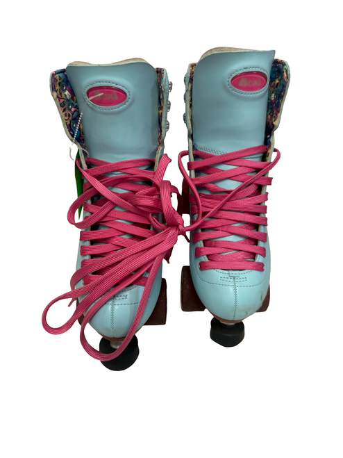 Vist Large View of Product Image Which is Used MOXIE RAINBOW Womens Roller Skates Carolina Blue Size 9