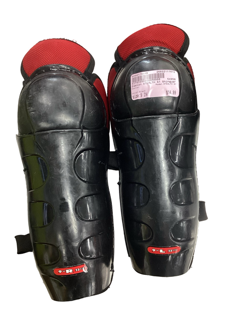 Vist Large View of Product Image Which is Used Easton STEALTH S1 Junior Shin Guards Black 9"