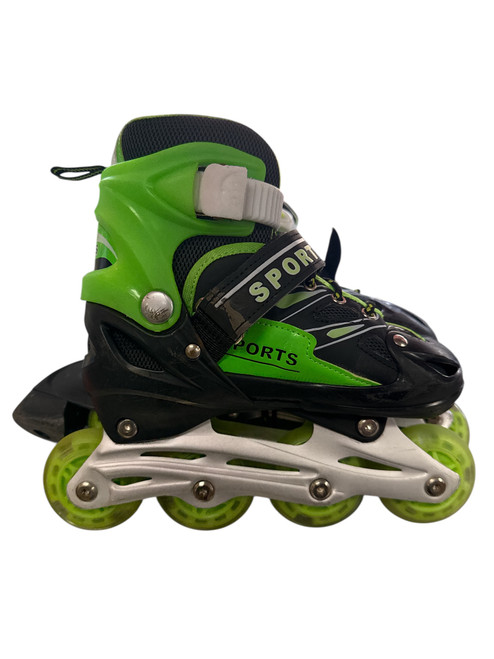 Vist Large View of Product Image Which is Used SPORT Junior Rec Fitness Skates Green Adjustable
