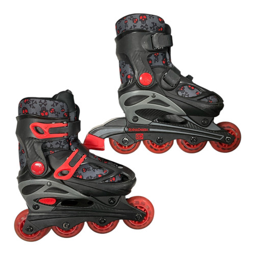 Vist Large View of Product Image Which is Used RollerDerby ADJ 12-2 Junior Rec Fitness Skates Black Adjustable