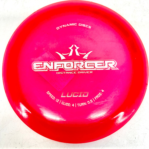 Vist Large View of Product Image Which is Used Dynamic Discs LUCID ENFORCER Disc Golf Driver Red 171g