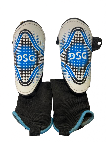 Vist Large View of Product Image Which is Used Dsg Soccer Shin Guards Youth Carolina Blue And White MD