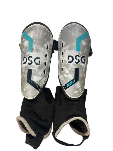 Vist Large View of Product Image Which is Used Dsg Soccer Shin Guards Youth Grey MD