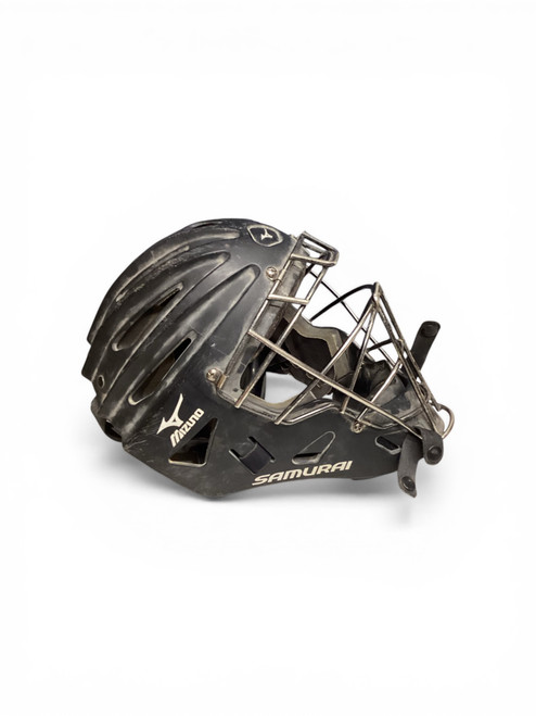 Vist Large View of Product Image Which is Used Mizuno SAMURAI Catchers Helmet w/Mask Black S/M