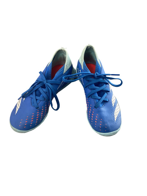 Vist Large View of Product Image Which is Used Adidas Soccer Indoor Shoes Royal Blue Junior 01