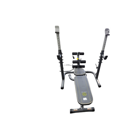 Vist Large View of Product Image Which is Used Golds Gym BENCH AND RACK Olympic Bench