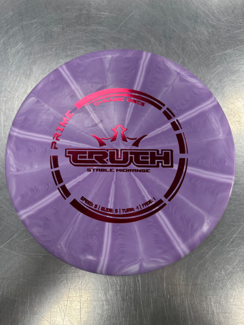 Vist Large View of Product Image Which is Used Dynamic Discs PRIME TRUTH Disc Golf Mid Range Purple