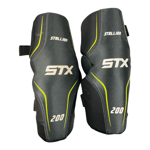 Vist Large View of Product Image Which is Used STX STALLION 200 Lacrosse Arm Pads/Guards Black SM