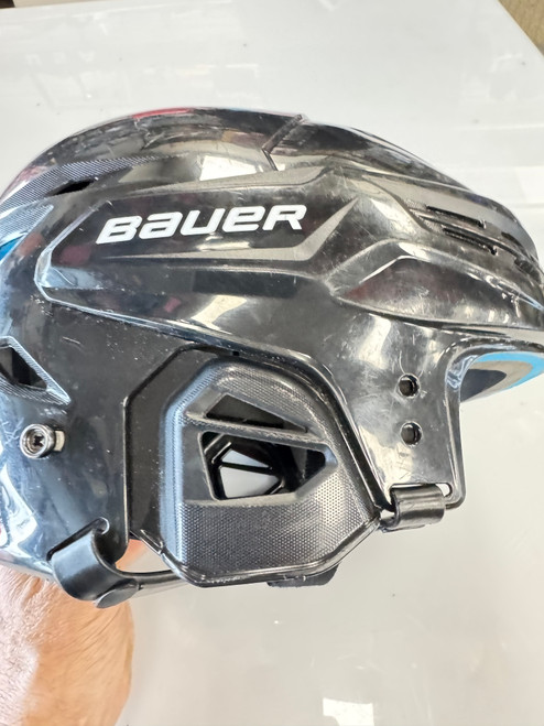 Vist Large View of Product Image Which is Used Bauer REACT 55 Hockey Helmet Only Black LG