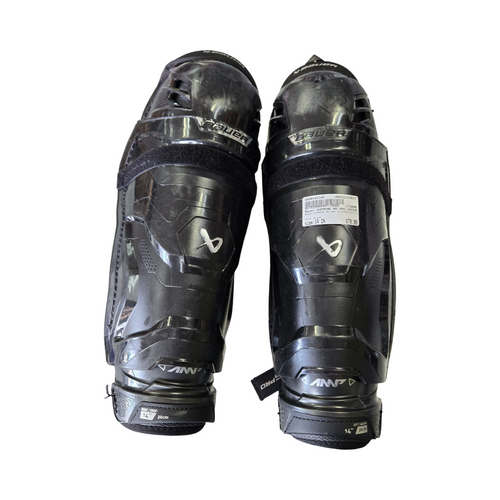 Vist Large View of Product Image Which is Used Bauer SUPREME M5 PRO INTERMEDIATE SHIN GUARDS Intermediate Shin Guards Black 14"